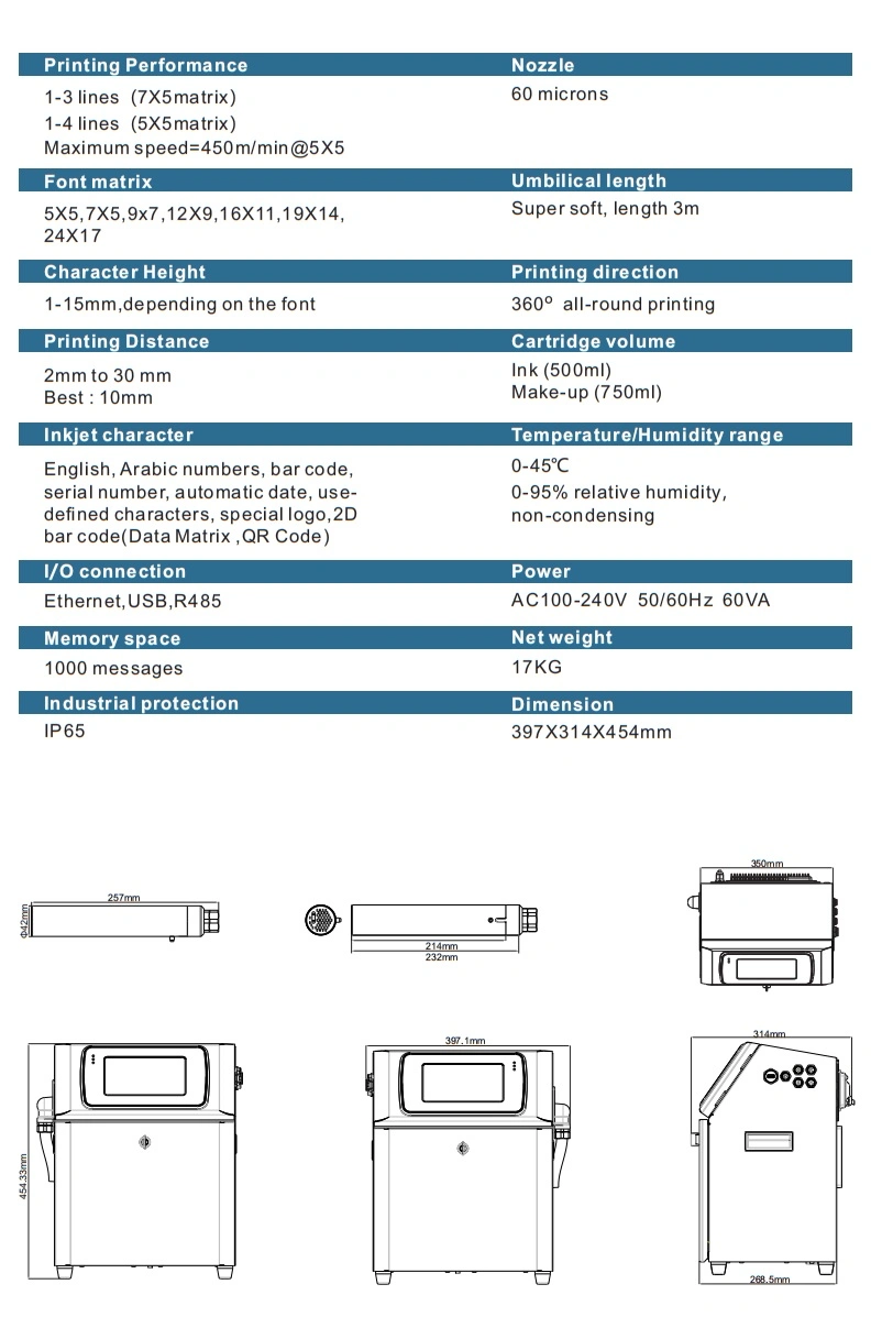 Lead Tech Lt800 Touch Screen Laser Marking Machine Coding Machine Cij Inkjet Printer Printing Machine