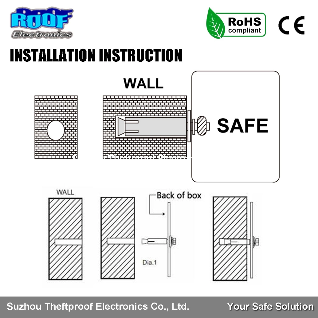 Steel Plate Safe Vault American Direct Delivery Safe Electronic Lock Guest Room Personal Security CE Electronic Safe Box