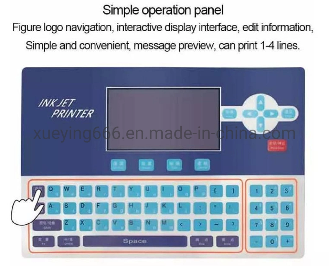 Continuous Inkjet Printer/Small Character Inkjet Printer Expiry Date Coding Machine