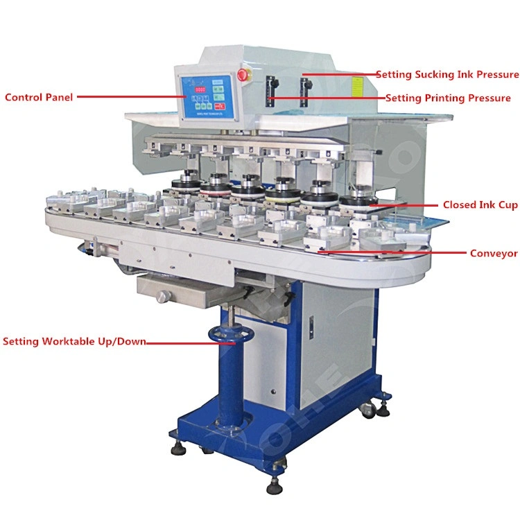 4 Color Servo Motor Drive High Speed & Precision Ink Cup Pad Printing Machine