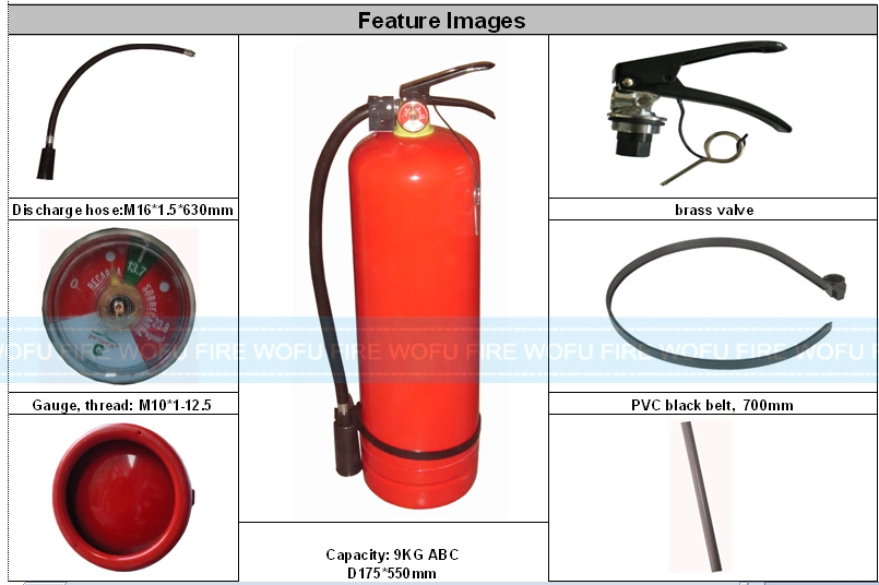 9kg 40% ABC Dry Powder Fire Extinguisher