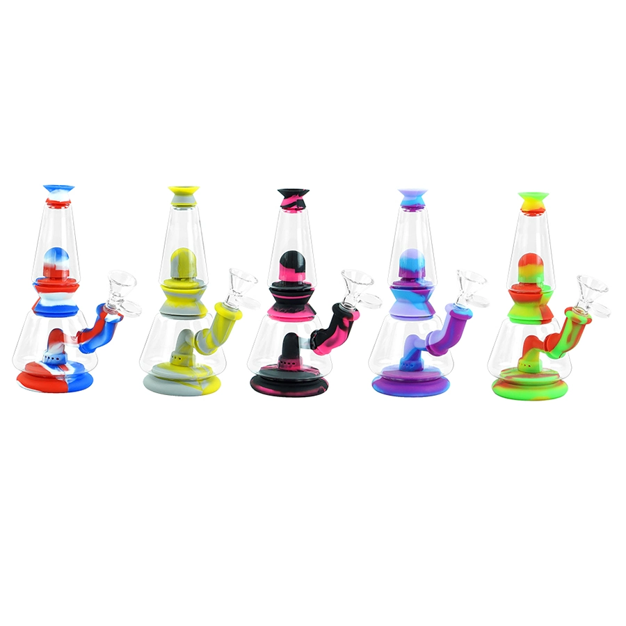 Material Silicone 7′′ Water Pipe Glass Water Pipe